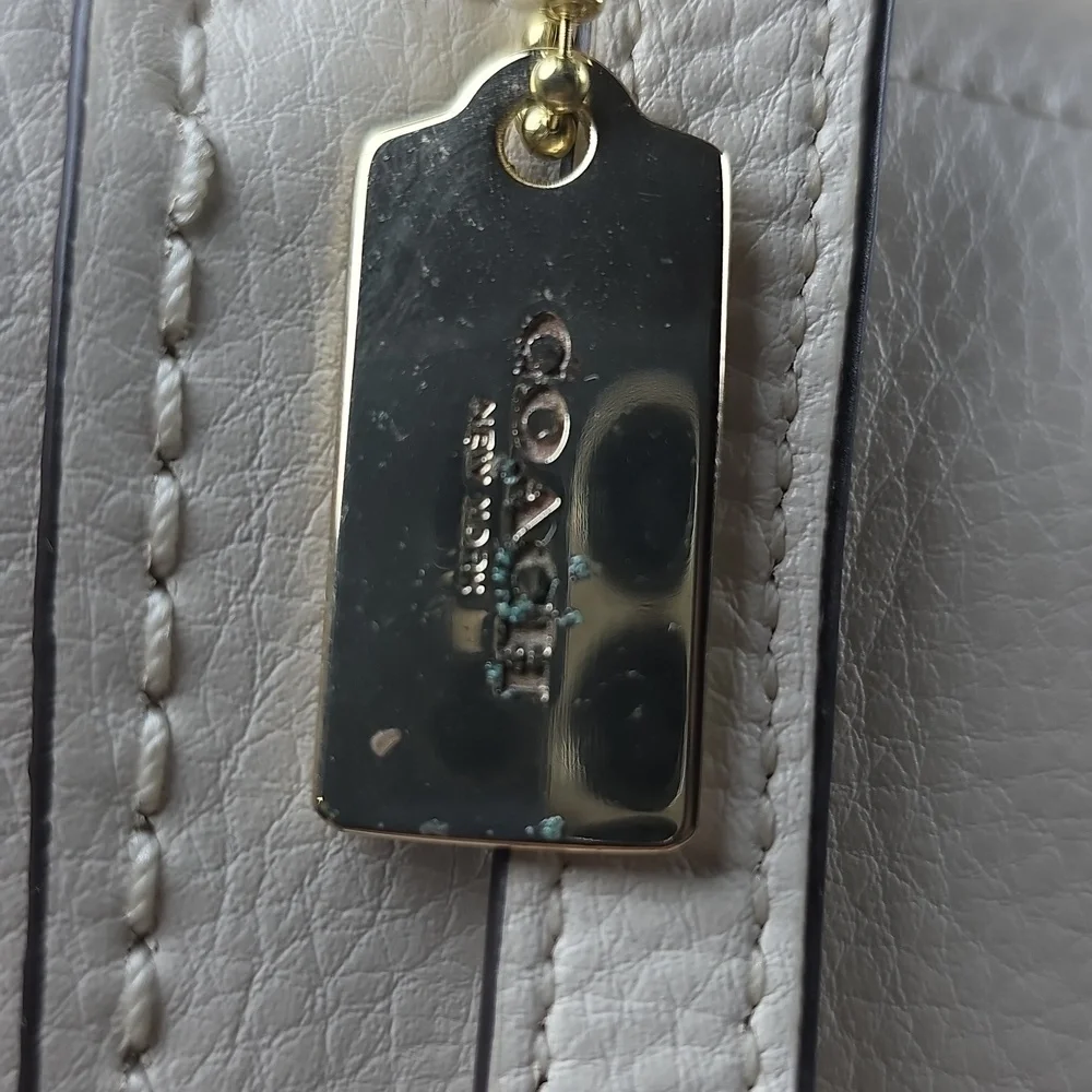 Coach Derby Ivory White‎ Leather Backpack Crossbody Shoulder Bag - Picture 15 of 16